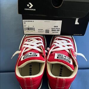 Converse Kids Red Low-Top Sneakers